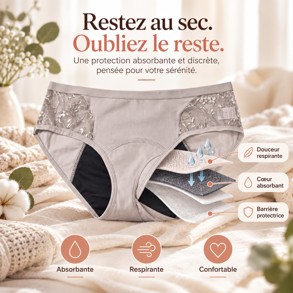 Culotte Pré & Post-Partum "Coton Sereine" – Protection Invisible & Esprit Léger