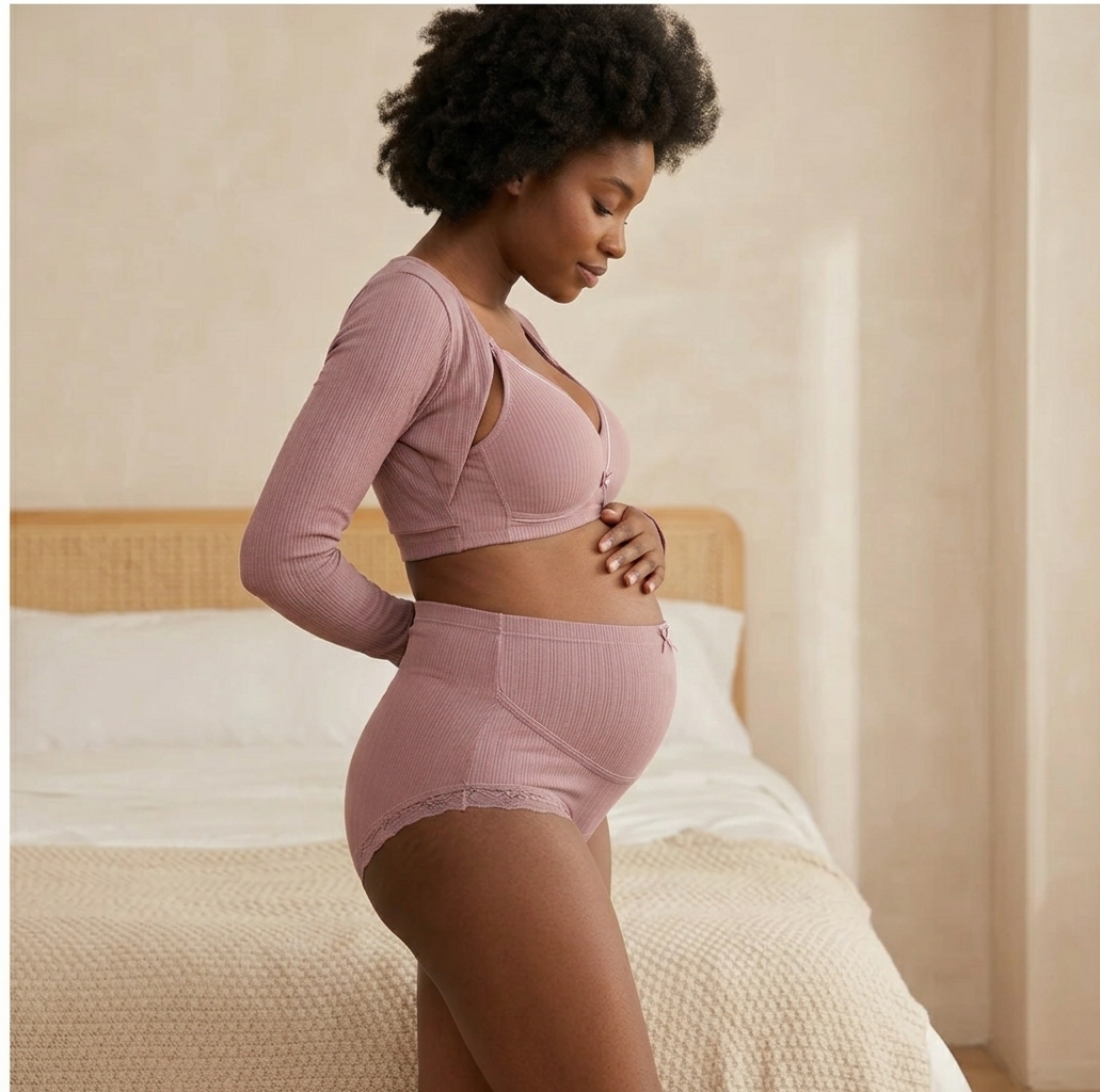 Culotte de Grossesse "Coton Bulle" – Taille Haute & Confort Absolu