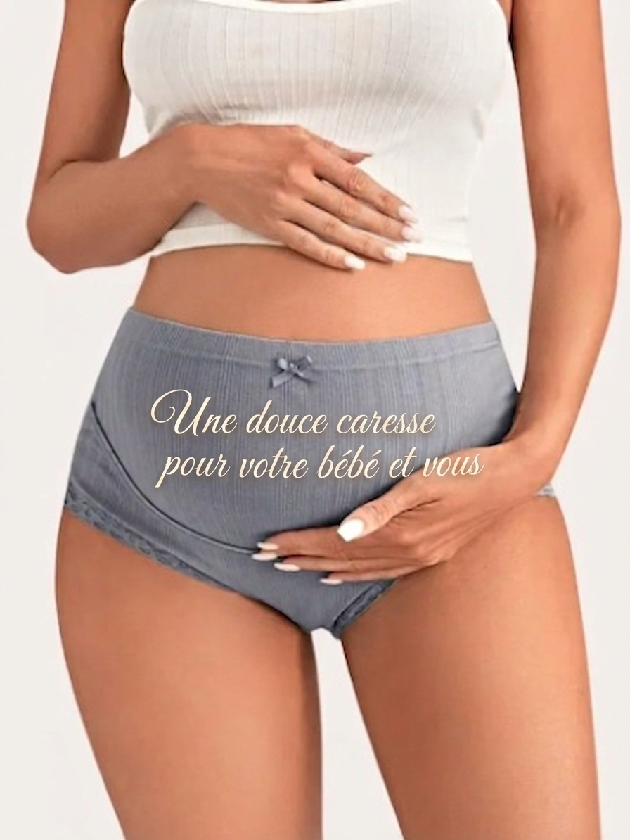 Culotte de Grossesse "Coton Bulle" – Taille Haute & Confort Absolu