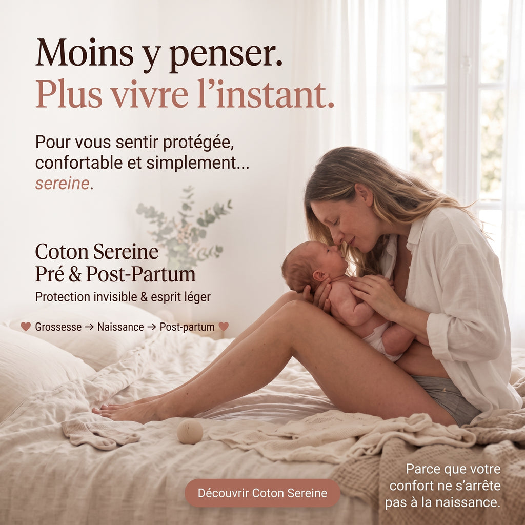 Culotte Pré & Post-Partum "Coton Sereine" – Protection Invisible & Esprit Léger
