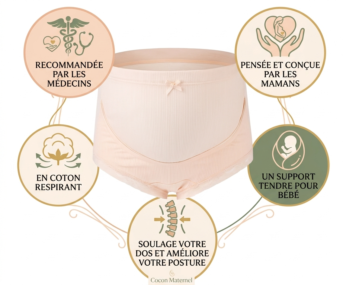 Culotte de Grossesse "Coton Bulle" – Taille Haute & Confort Absolu