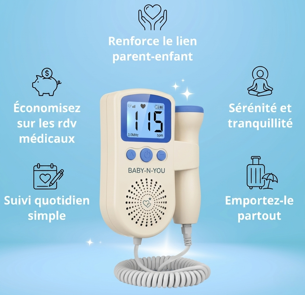 Echo Bulle Baby-n-You - Doppler Fœtal pour créer un lien in utero unique avec votre bébé